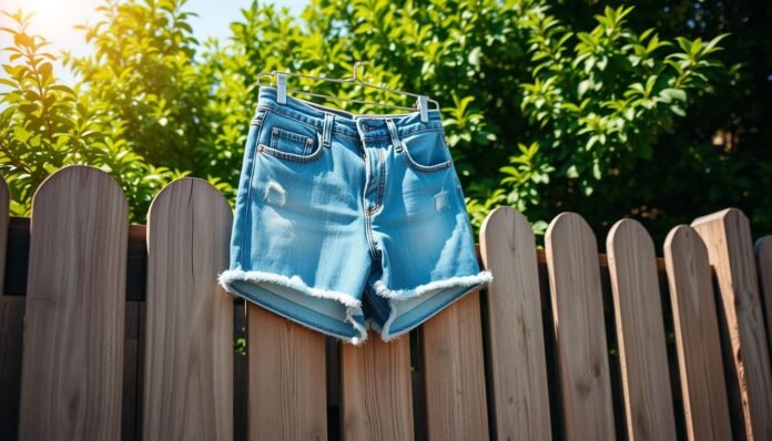 long denim shorts