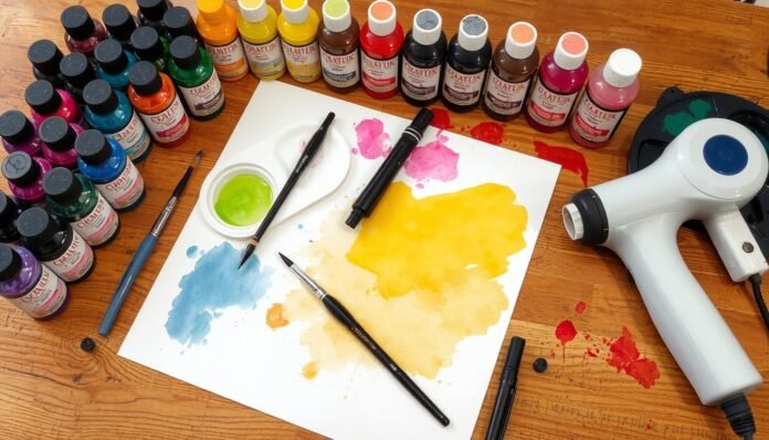 what supplies are needed to do alcohol ink art