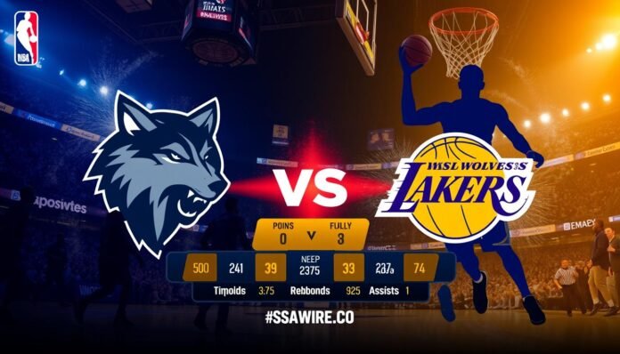 minnesota timberwolves vs lakers match player stats