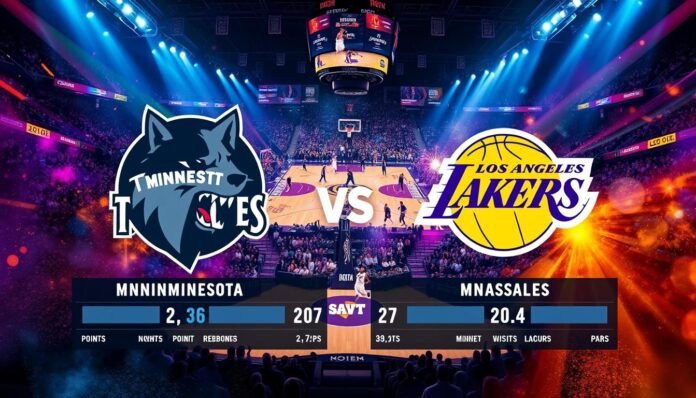 minnesota timberwolves vs lakers match player stats