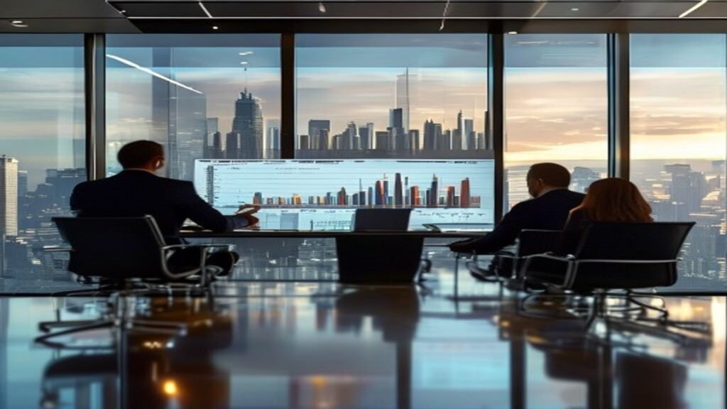 Retail pricing strategy meeting inside a modern corporate office